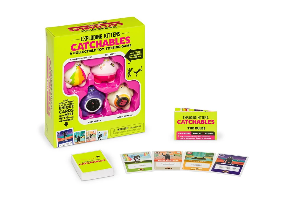 Catchables Party Game from the Makers of Exploding Kittens, A collectible toy-tossing game