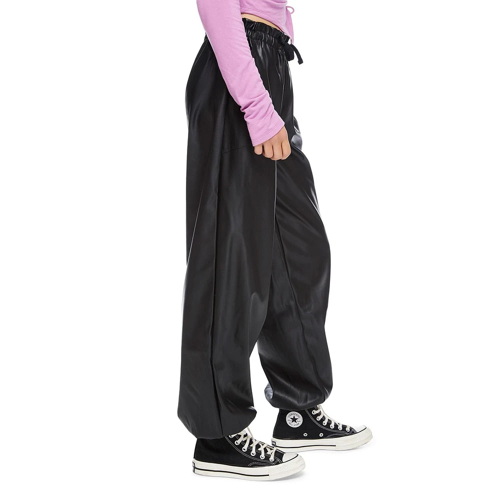 My Sister's Closet Girls' Faux Leather Parachute Pant