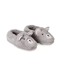 George Girls' Bear Slippers, Sizes 11-5