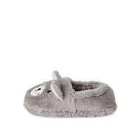 George Girls' Bear Slippers, Sizes 11-5