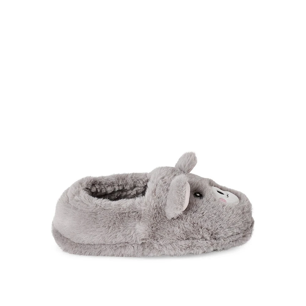 George Girls' Bear Slippers, Sizes 11-5