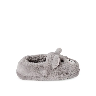 George Girls' Bear Slippers, Sizes 11-5