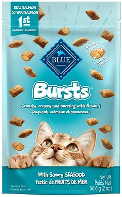 BLUE Bursts Savory Seafood Cat Treats, 56g