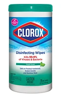 Serviettes désinfectantes Clorox®, parfum fraîcheur, boîte de 75 75 unités