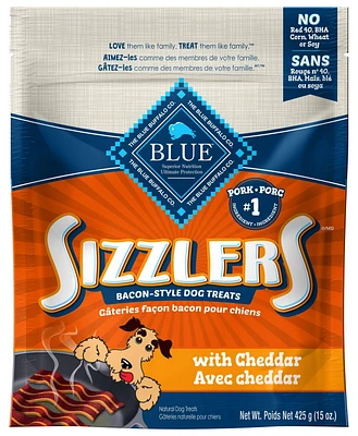 BLUE Sizzlers Bacon-Style Cheddar Dog Treat, 425g