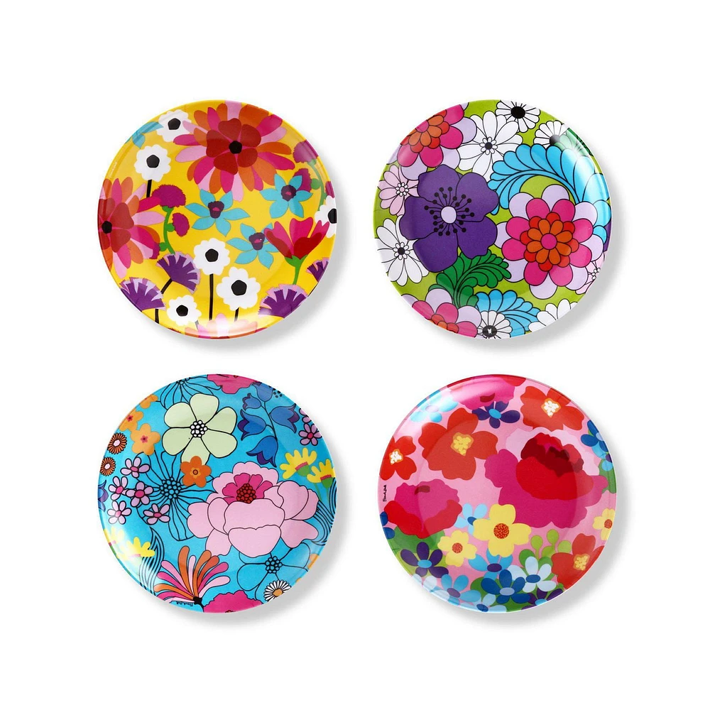 French Bull - 9" Salad Plate Gift Box Set of 4 - Garden Florals