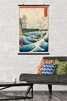 Hiroshige - The Sea at Satta 22.375" x 34" Poster with Push Pins