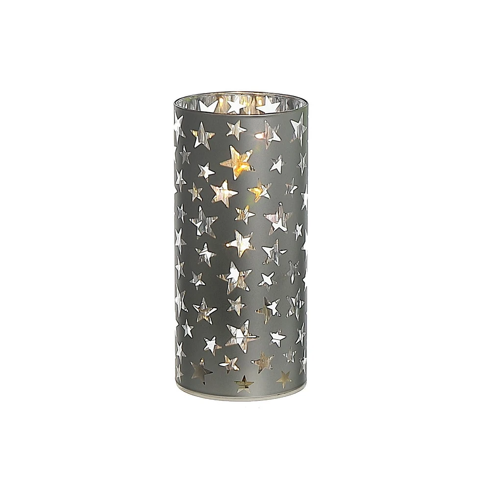 Led Cylinder Glass Stand 5.9" Star Large