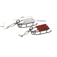 Sleigh Ornament - Set of 6