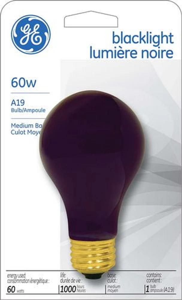 GE Lighting Canada 60 W A19 Blacklight Bulb