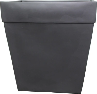 Hometrends/14 inch Smooth Square Planter/Black, 14in x 14in x 14in