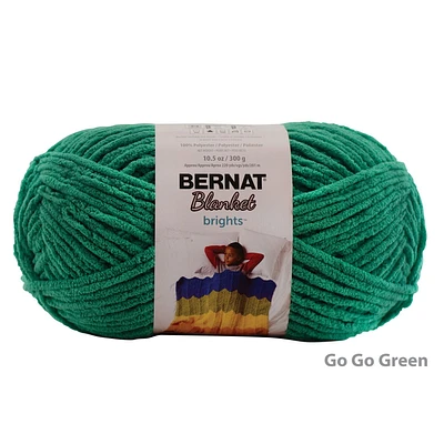 Bernat® Blanket Brights™ Yarn, Polyester #6 Super Bulky, 10.5oz/300g, 220 Yards, Polyester #6 Super Bulky Yarn