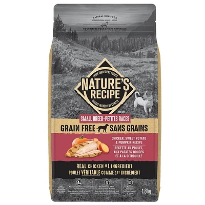 Nature's Recipe Nourriture Sans Grains Au Poulet Pour Chiens De Petite Race 1,8 kg