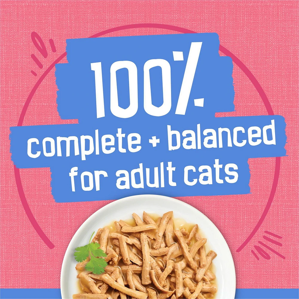 Friskies Shredded Chicken & Salmon Dinner, Wet Cat Food 156g, 156 g