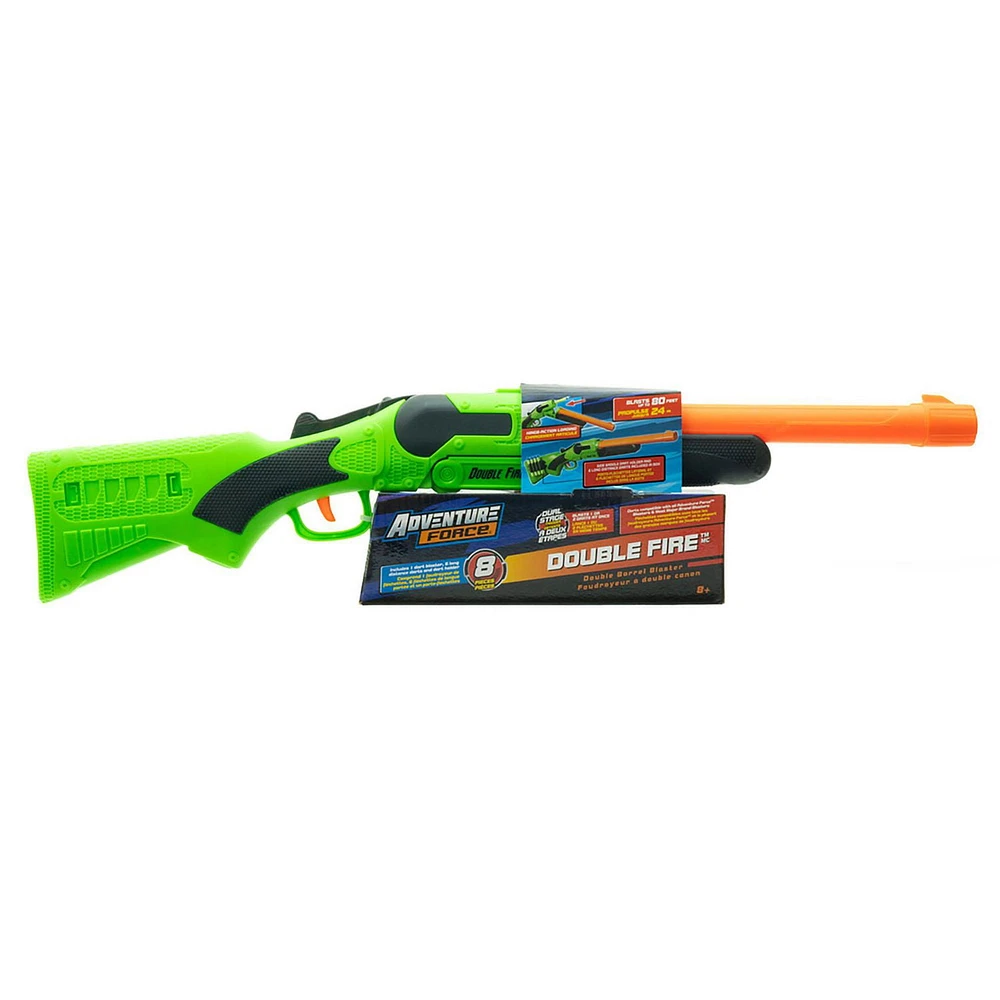 Adventure Force Double Fire Dart Blaster, 6 darts, Twin Barrel