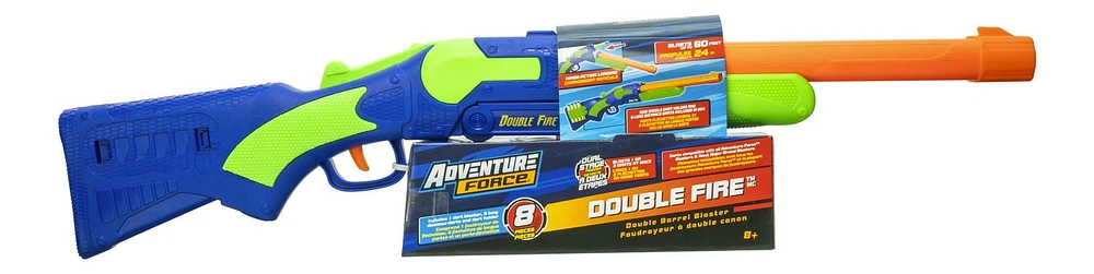 Adventure Force Double Fire Dart Blaster, 6 darts, Twin Barrel