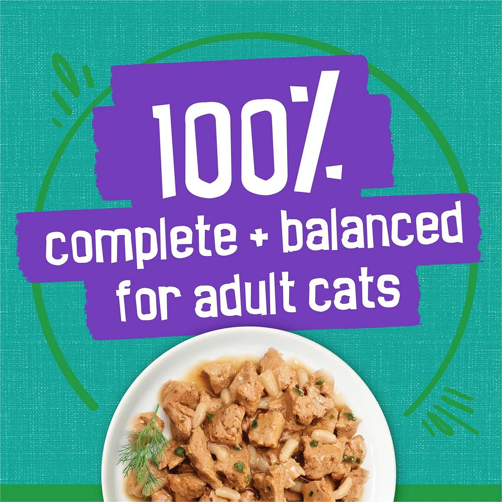 Friskies Indoor Saucy Seafood Bake with Greens, Wet Cat Food 156g, 156 g