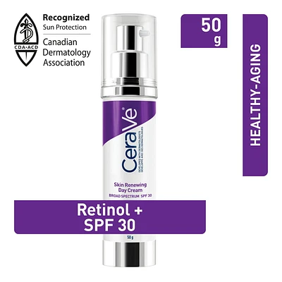 CeraVe Crème Anti-Âge pour le Visage avec SPF 30 et 3 Céramides | Crème avec Acide Hyaluronique et Rétinol Conçue pour Aider à Réduire l'Apparence des Rides et Ridules | Sans Parfum