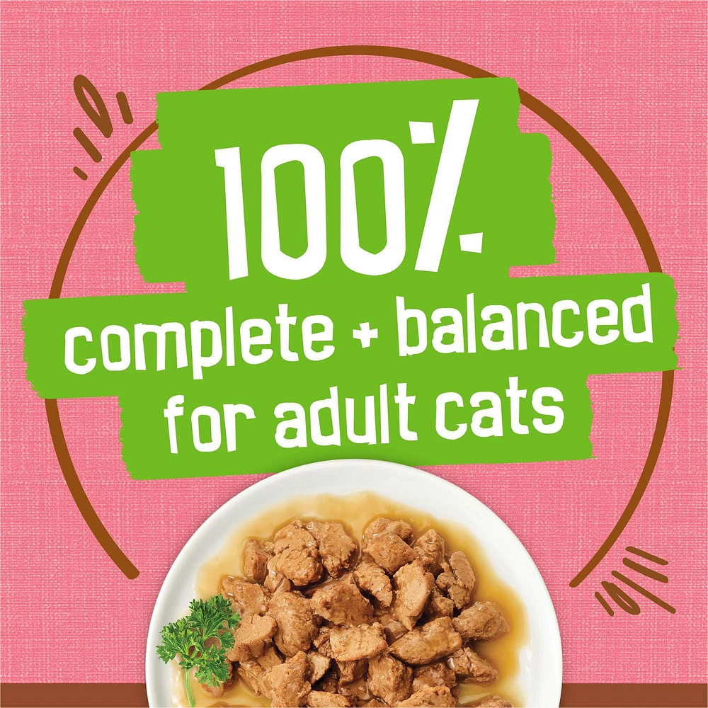 Friskies Riche en Sauce Bouchées avec Saumon en Sauce Savoureuse Nourriture pour Chats 156g