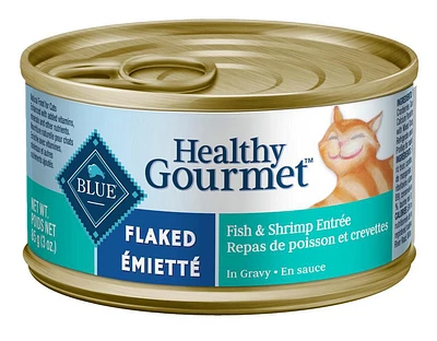 BLUE Healthy Gourmet Flaked Fish & Shrimp Entrée Wet Cat Food