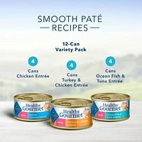 BLUE Healthy Gourmet Paté Wet Cat Food Variety Pack