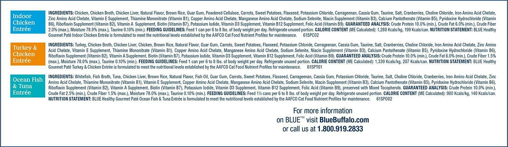 BLUE Healthy Gourmet Paté Wet Cat Food Variety Pack