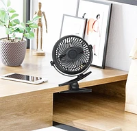 Mainstays  Rechargeable Clip Fan in Black