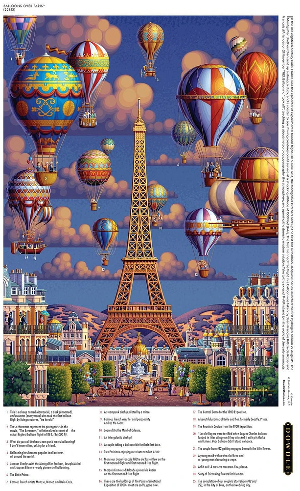 Buffalo Games - Eric Dowdle - Balloons Over Paris - 300 Piece Jigsaw Puzzle