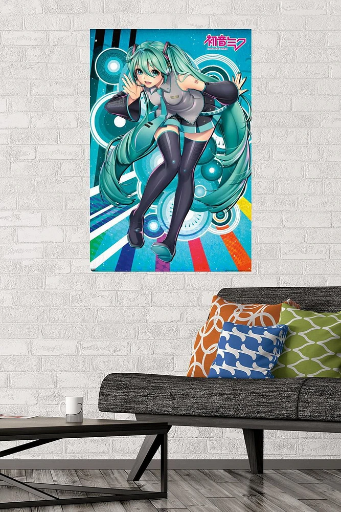 Hatsune Miku Whisper 22.375" x 34" Poster with Push Pins, by Trends International