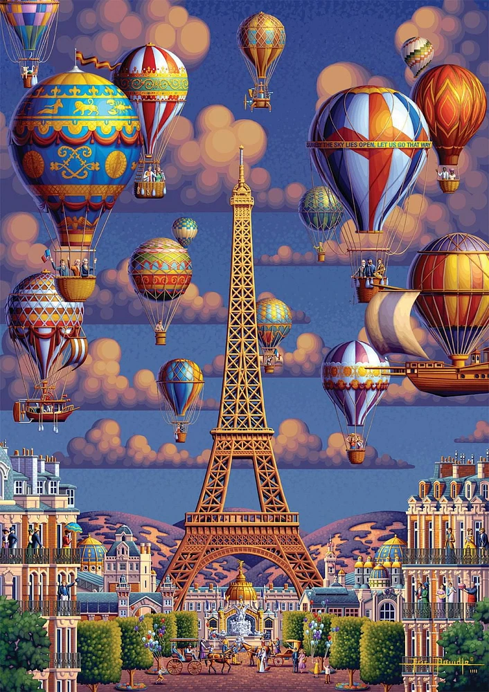 Buffalo Games - Eric Dowdle - Balloons Over Paris - 300 Piece Jigsaw Puzzle