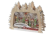 Led Wooden Forest Shape With Christmas Scenic Decor