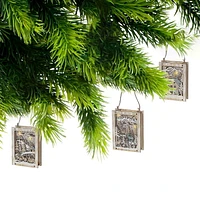 Led Wooden Square Scenic Hanger - Set of 3