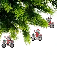 Wooden Christmas Bicycle Ornament - Set of 12