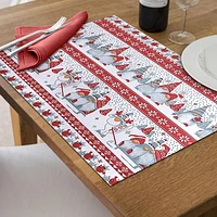 Cotton Fused Placemat Gnome Trio - Set of 12