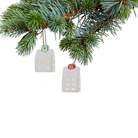 Ceramic House Ornament - Set of 6