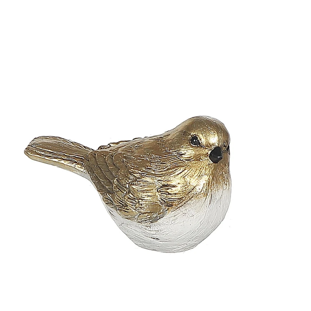 Polyresin Gold Bird Small