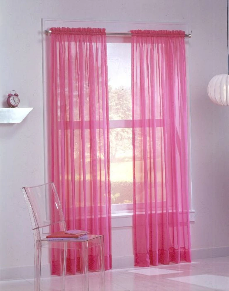 918 Calypso Voile Rod Pocket Curtains