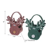 Felt Reindeer Basket - Set of 2