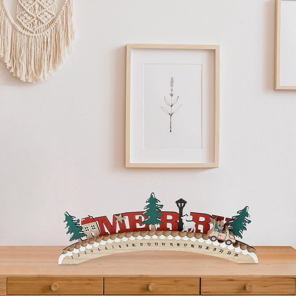 Wooden Merry Countdown Calender