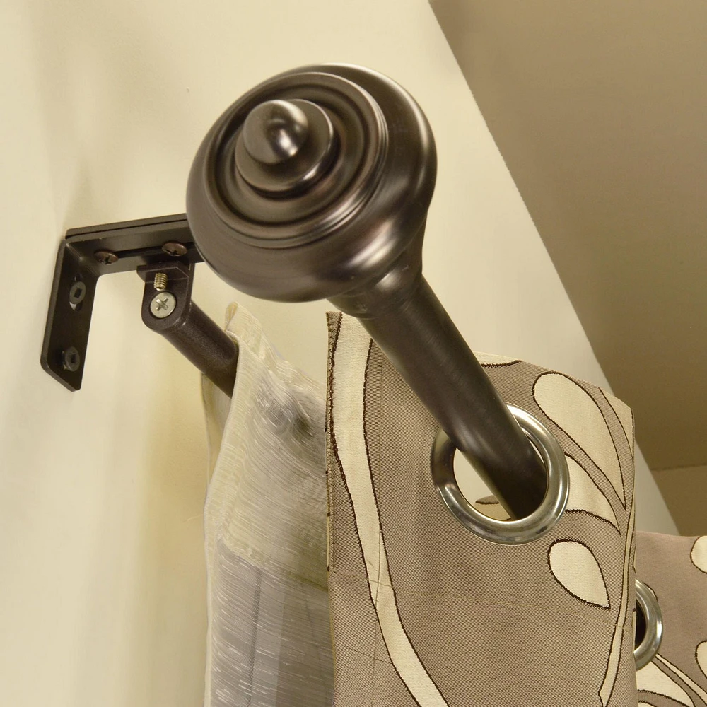 Versailles' Adjustable Double Up Curtain Rod 25in - 45in