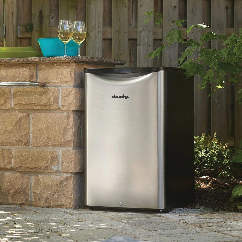 Danby DAR044A6BSLDBO 4.4 cu. ft. Outdoor Fridge in Stainless Steel