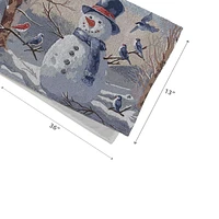 Tapestry Table Runner Snowman 36" - Set of 2