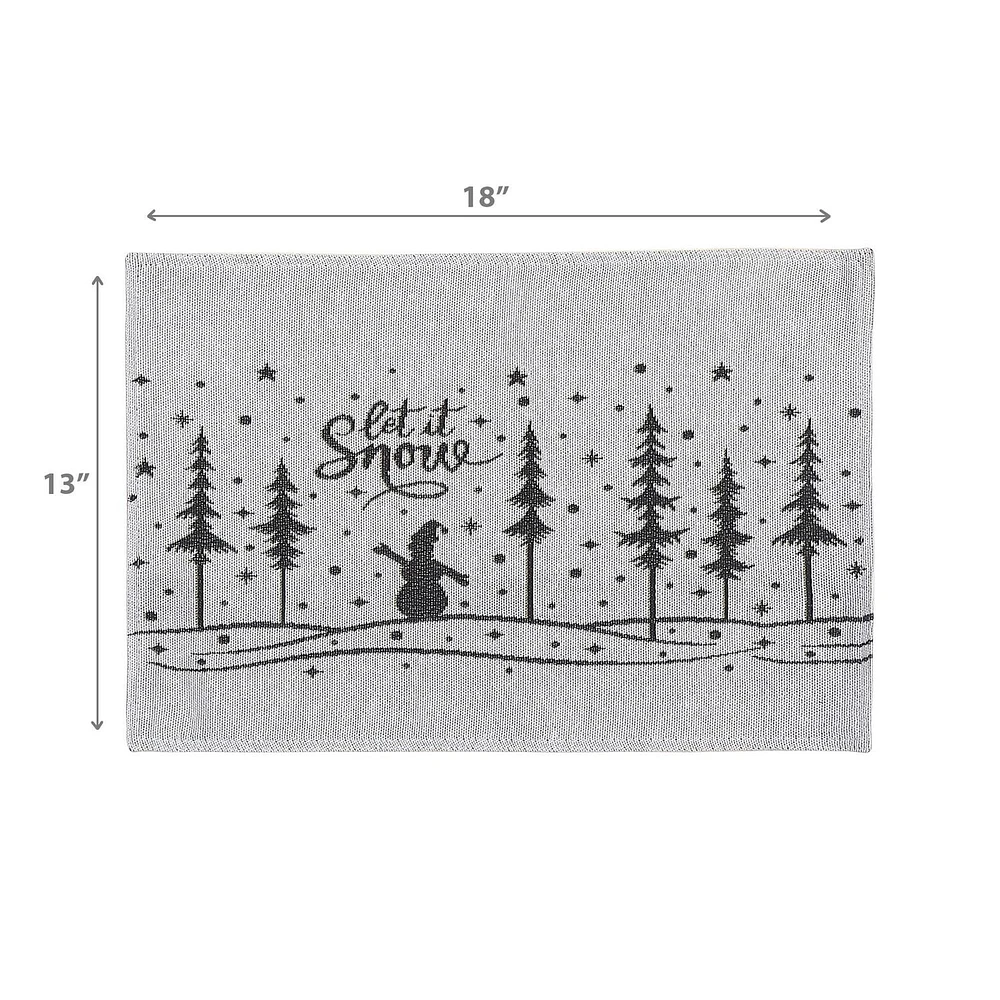 Tapestry Placemat Let It Snow 13 X 18 - Set of 12