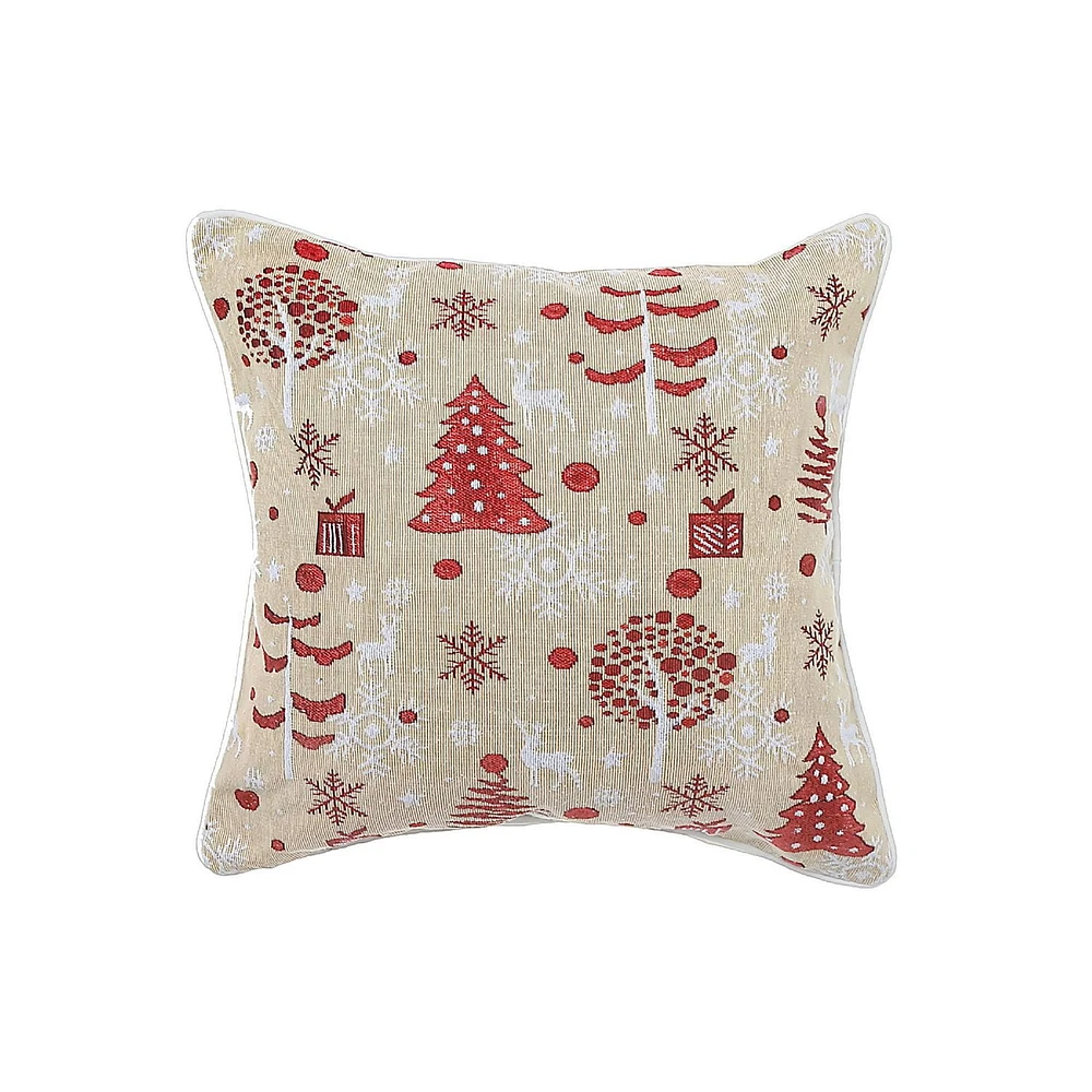 Tapestry Cushion X'Mas Decoration 18 X 18 - Set of 2