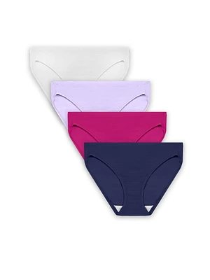 Slip taille basse 360 Stretch Sleek & Cool Fruit of the Loom pour femmes, paquet de 4
