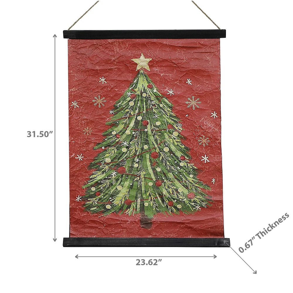 Crinkle Paper Wall Hanger Tree