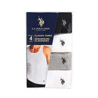 U.S. POLO ASSN. 4 Pack Classic Tanks, Size S-XL