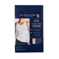 U.S. POLO ASSN. 4 Pack Classic Tanks, Size S-XL