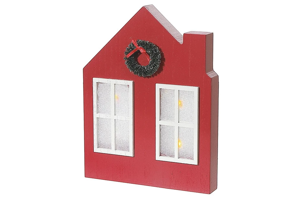 Led Wooden House Table Top Decor 6.69" X 8.66"