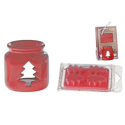 Ceramic Wax Melt Tree Burner Set Cinnamon Spice